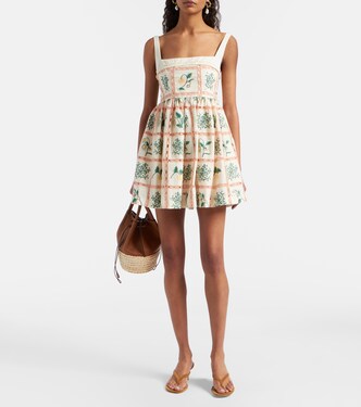 Besticktes Minikleid Barbara aus Baumwolle | Agua by Agua Bendita