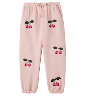 Lou embroidered cotton-blend jersey sweatpants | Konges Sløjd