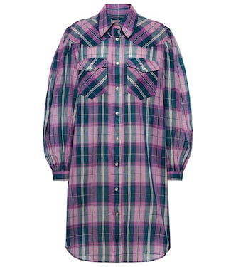 Robe chemise Britany en coton à carreaux | Marant Etoile