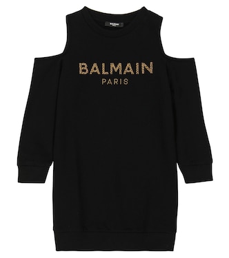 Sweatshirt-Kleid aus Baumwolle | Balmain Kids