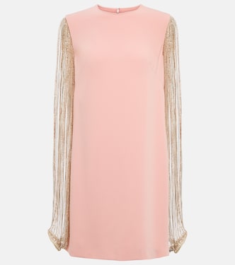 Valencia crystal-embellished crêpe minidress | Costarellos