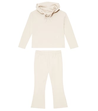 Cotton-blend hoodie and sweatpants set | Il Gufo