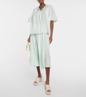 Bristow gathered silk blouse | Joseph