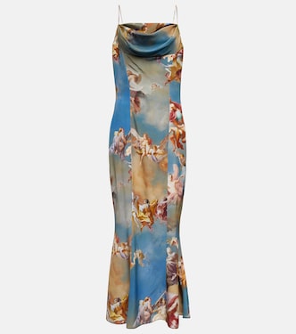 Bedrucktes Maxikleid aus Seide | Balmain