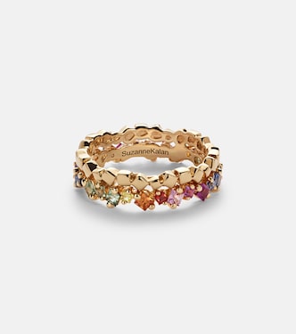 Ring Rainbow Mini aus 18kt Gelbgold mit Saphiren | Suzanne Kalan