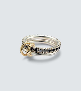 Ring Enzo SG Noir aus Sterlingsilber mit 18kt Gelbgold und Diamanten | Spinelli Kilcollin