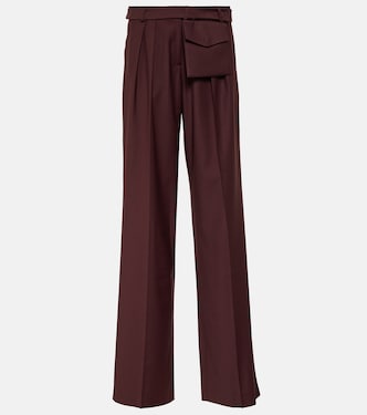 Gerade Mid-Rise-Hose Sylvia aus Wolle | Aya Muse