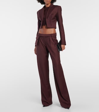 Sylvia mid-rise straight wool pants | Aya Muse