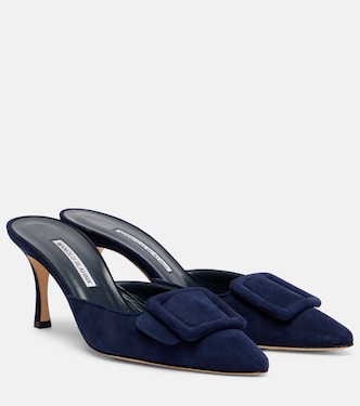 Mules Maysale 70 aus Veloursleder | Manolo Blahnik