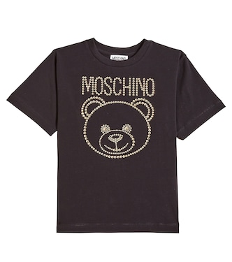T-shirt in misto cotone con stampa | Moschino Kids