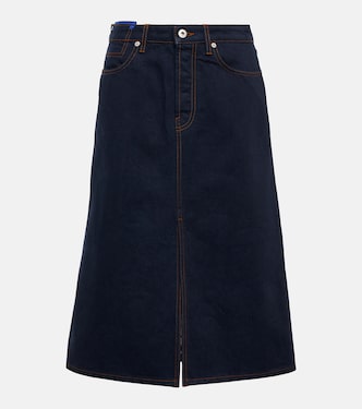 High-rise denim midi skirt | Burberry
