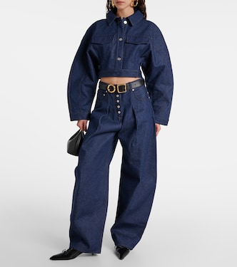 De-Nîmes Ovalo high-rise wide-leg jeans | Jacquemus