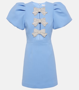 Juliana bow-embellished crêpe minidress | Rebecca Vallance