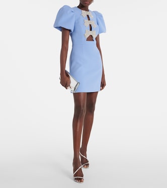 Juliana bow-embellished crêpe minidress | Rebecca Vallance