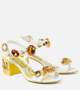 Sandales Keira en cuir verni à ornements | Dolce&Gabbana