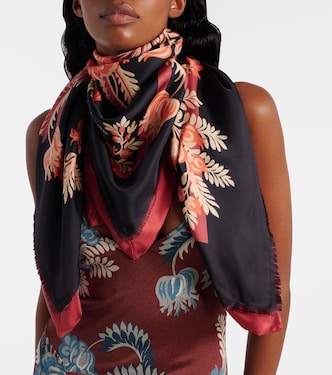 Foulard in seta con stampa floreale | Etro