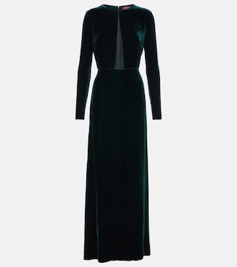 Abito lungo Baia in velluto con cut-out | Max Mara