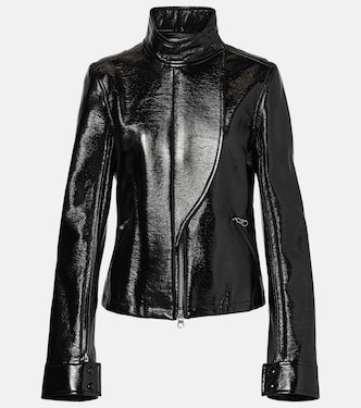 Coated canvas biker jacket | Courrèges