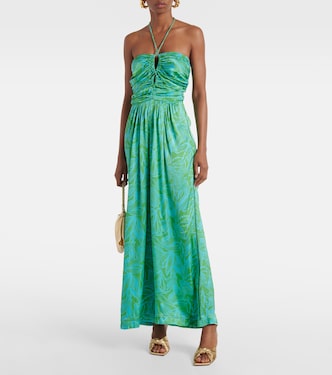 Mono Claudia estampado con cuello halter | Poupette St Barth