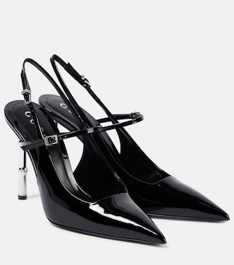 Patent leather slingback pumps | Gucci
