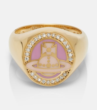 Ring aus Sterlingsilber mit Kristallen | Vivienne Westwood