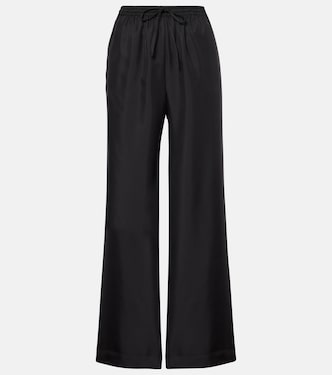 Gerade Hose Aurelia aus Seiden-Twill | Asceno