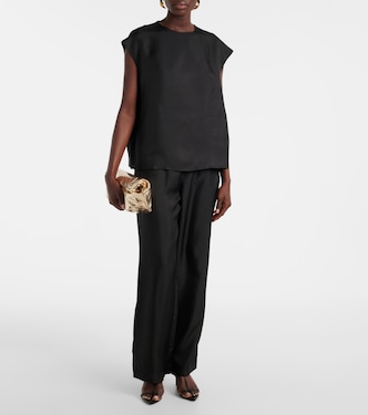 Pantaloni regular Aurelia in twill | Asceno