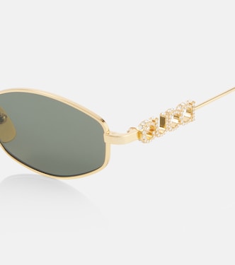 Lunettes de soleil ovales à logo | Gucci