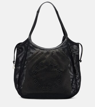 Logo mesh and canvas tote bag | Stella McCartney