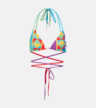 Paula's Ibiza印花比基尼上装 | Loewe