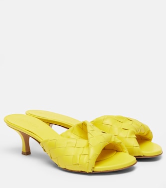 Blink 50 Intrecciato leather mules | Bottega Veneta
