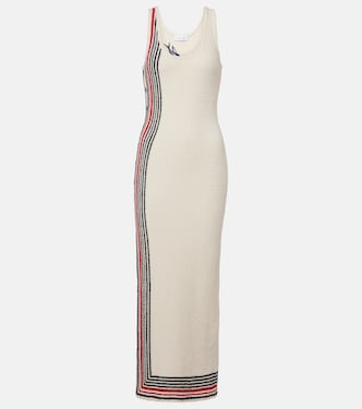 Striped cotton-blend terry midi dress | Rabanne