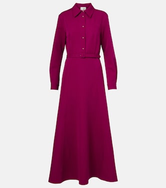 Belted crêpe shirt dress | Roland Mouret