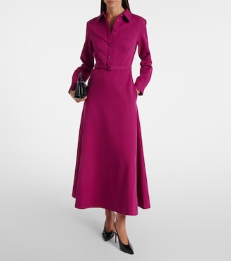 Vestido camisero de crepé con cinturón | Roland Mouret