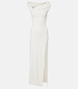 Hooded asymmetric jersey gown | Mugler
