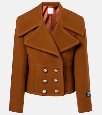 Cropped wool-blend jacket | Patou