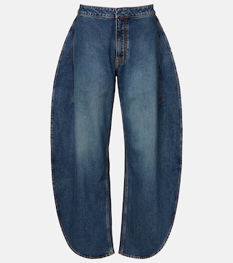 Jeans Petal barrel de tiro medio | Alaïa
