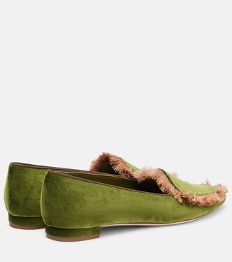 Agofran fringed velvet loafers | Manolo Blahnik