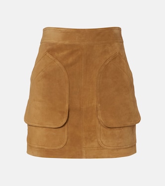 Norwood suede miniskirt | Veronica Beard
