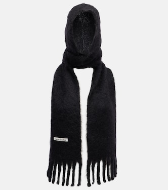 Kooder hooded mohair and wool-blend scarf | Acne Studios