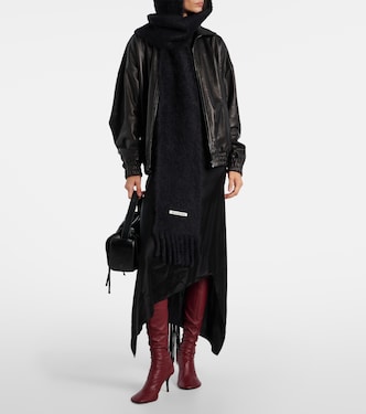 Kooder hooded mohair and wool-blend scarf | Acne Studios