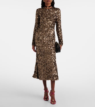 Midikleid mit Pailletten | Dolce&Gabbana