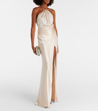Robe longue en satin de soie | The Sei