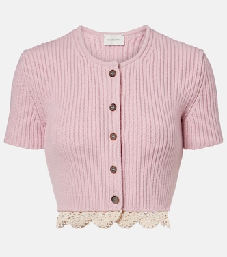 Crochet-trimmed cashmere top | Magda Butrym