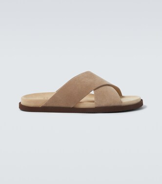 Suede slides | Brunello Cucinelli