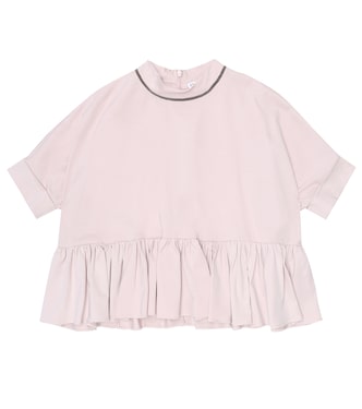 Verziertes Top aus Baumwolle | Brunello Cucinelli Kids