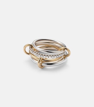 Anello Nimbus in oro giallo 18kt e argento con diamanti | Spinelli Kilcollin
