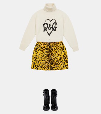 Mini-jupe à motif léopard | Dolce&Gabbana Kids