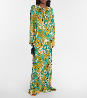 Printed silk-blend kaftan dress | Dolce&Gabbana