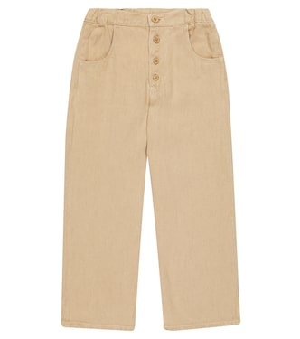Hose Erodium aus Leinen | Caramel